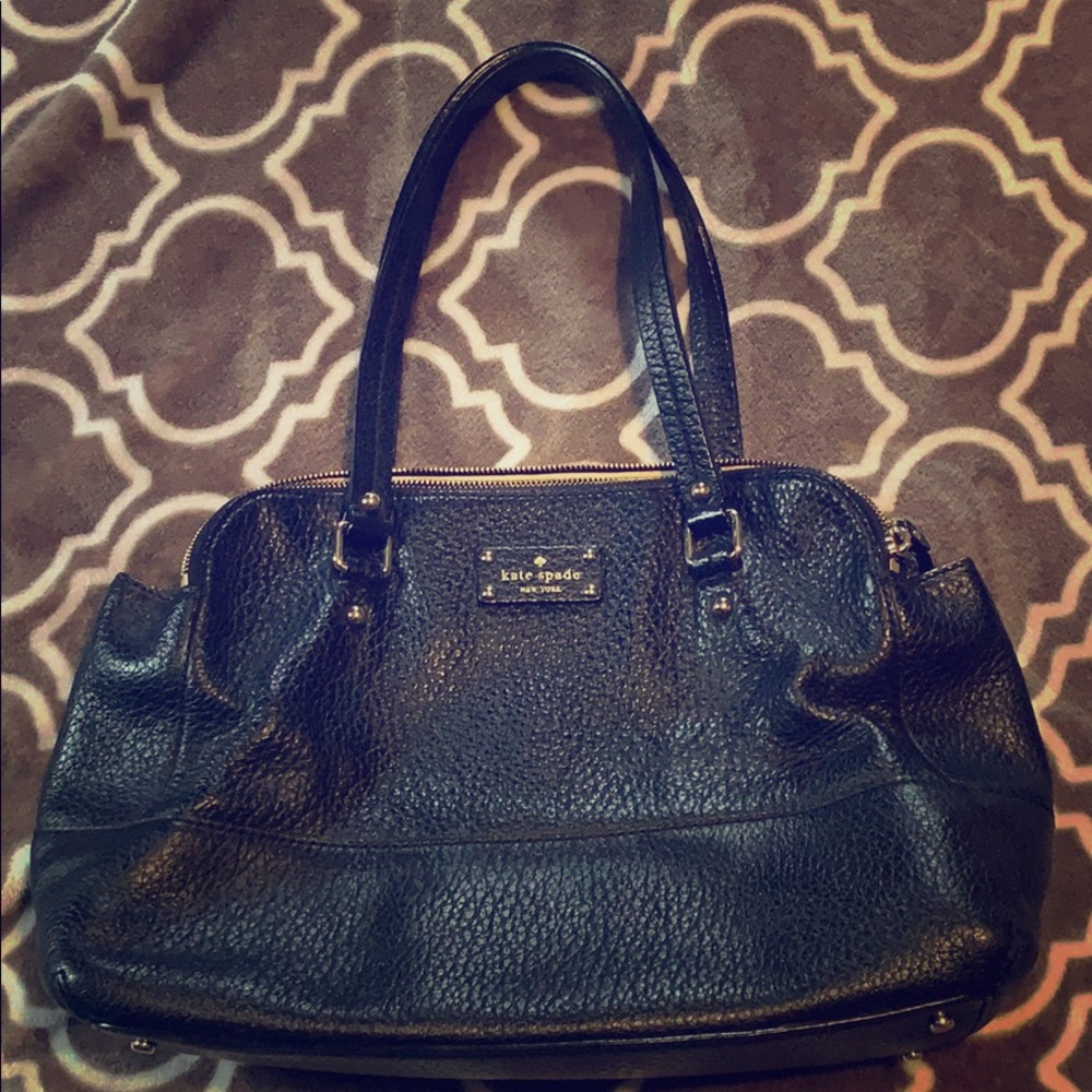 Kate Spade black leather satchel